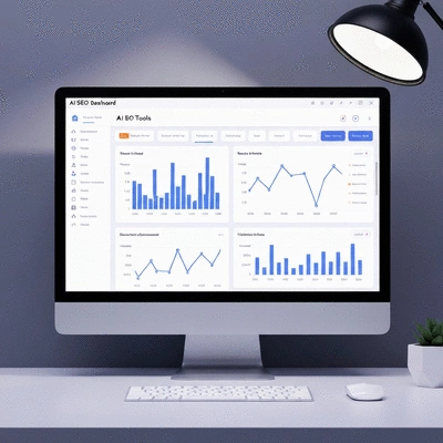 Modern AI SEO tools dashboard interface